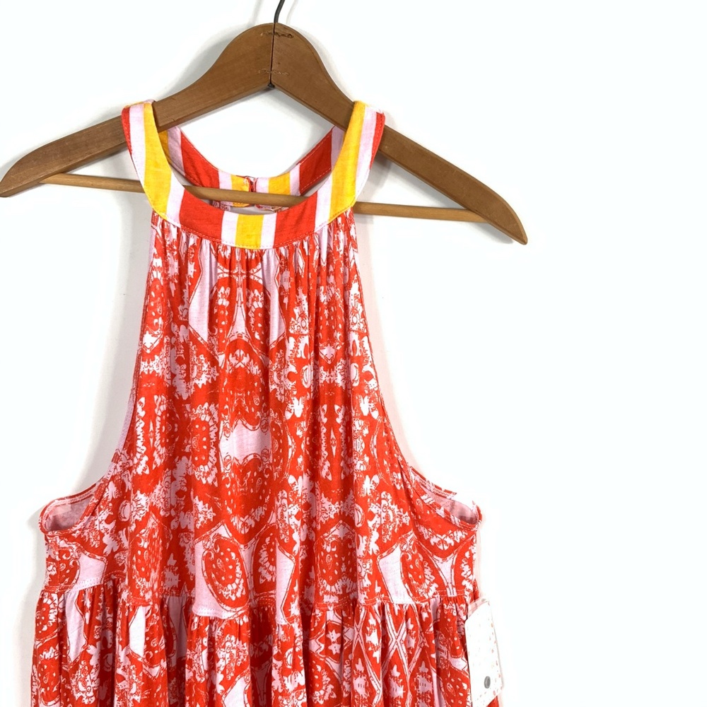 Free People Mimi Printed High-Low Halter Tunic Top - Picture 2 of 9